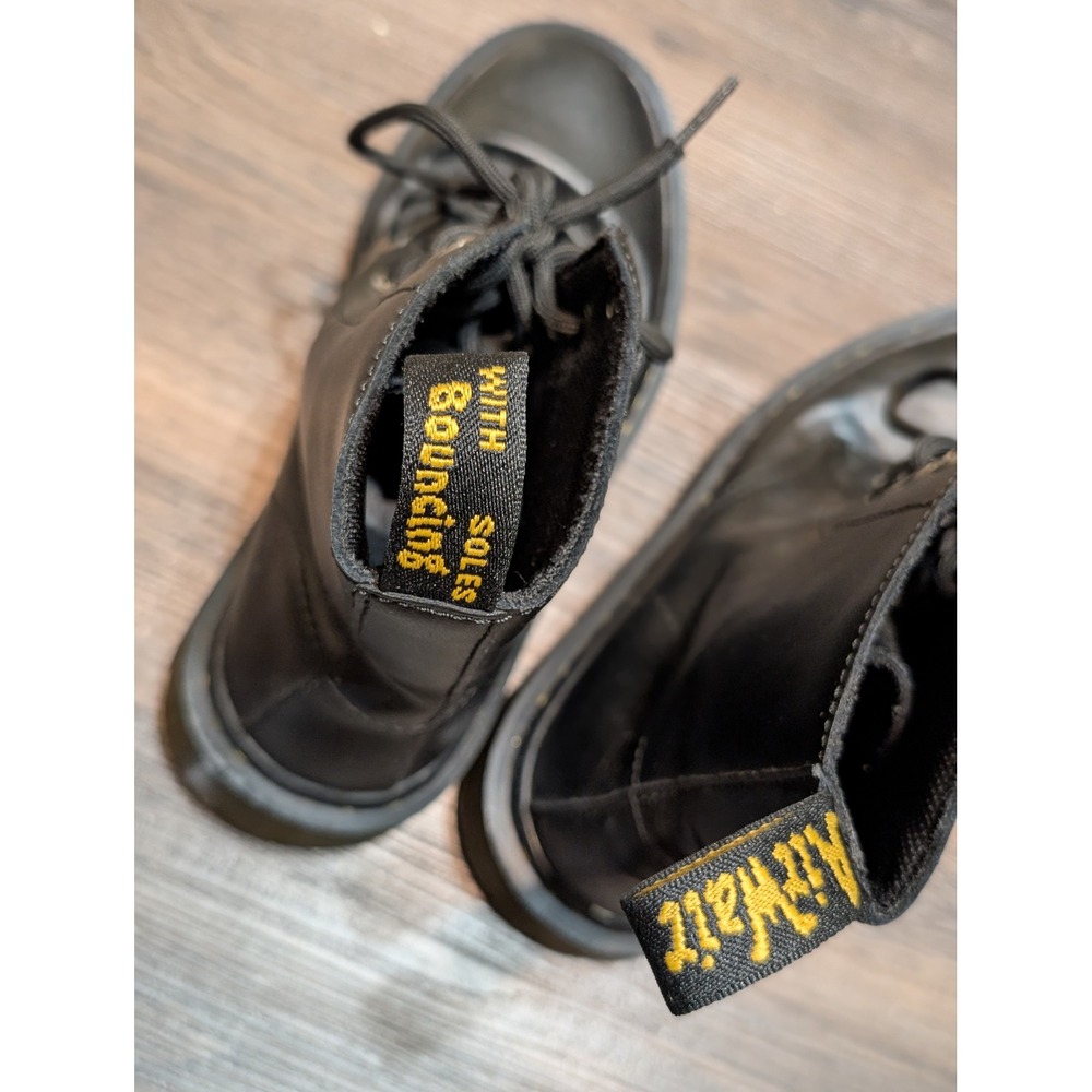 Dr Martens Luana Black Leather Lace Up Combat Boots Womens Size 6 UK 37 EU - Picture 8 of 8